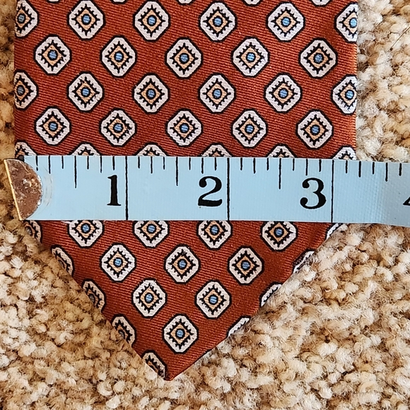 VTG Burt Pulitzer Tie Made Exclusively for Lytle Pressley Clothiers bunt orange - Picture 4 of 9